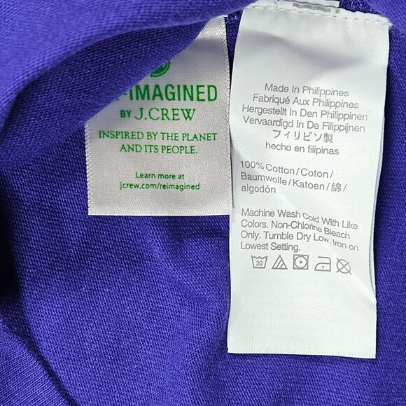 J Crew Shirt Mens S Purple Relaxed Cotton Pocket Tee BJ331 Oarsman Tag NEW - Picture 5 of 9